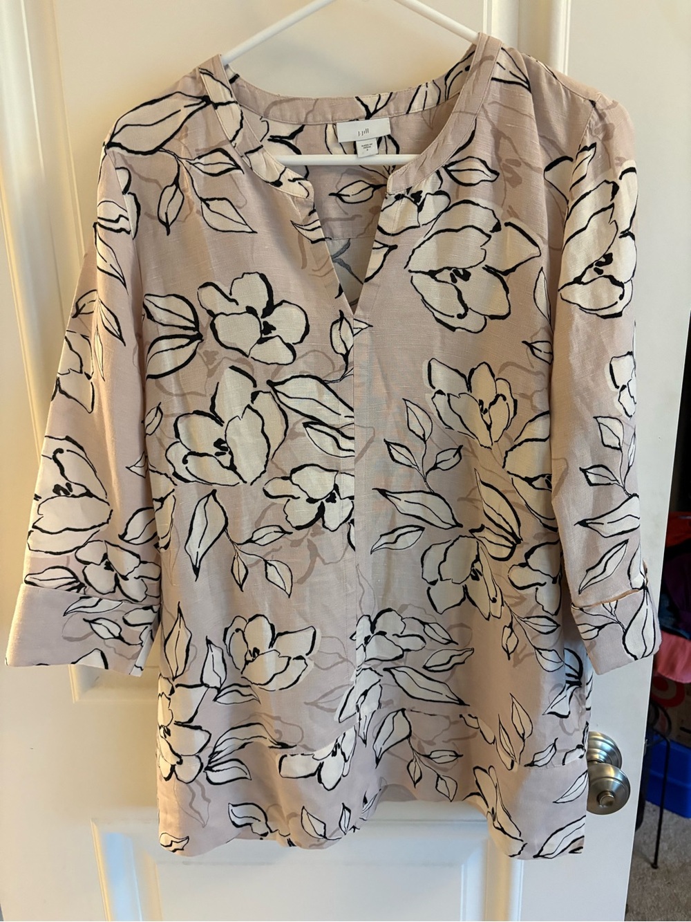 J. Jill Tan Floral Tunic